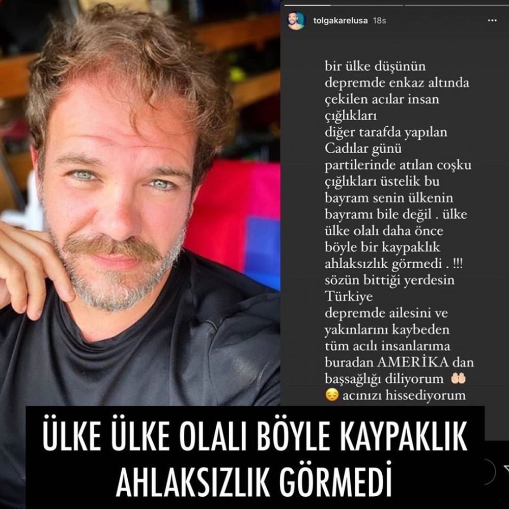 Tolga Karel cadilar bayrami tepki